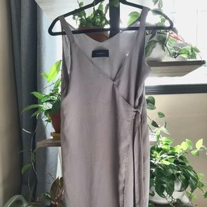 3/$15 Workhall Grey wrap dress minimalist